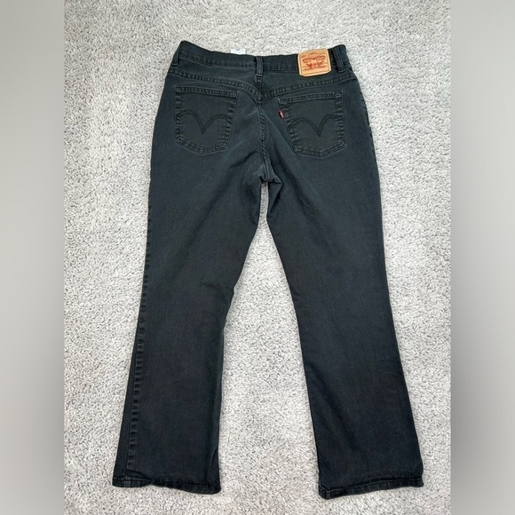 Levi's Jeans Womens 12 Relaxed Bootcut 550 Fit Casual Black Denim Rodeo Night - Picture 4 of 4